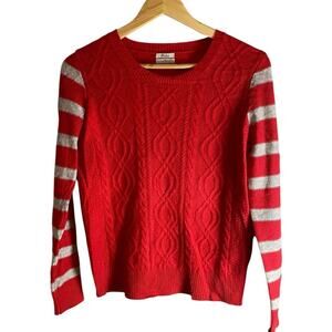 Wallace Womens 100% Lambs Wool Red Long Sleeve Sweater Size S